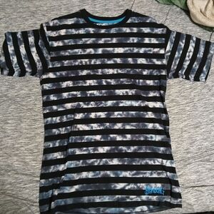 Billabong Black and Blue Striped Tee